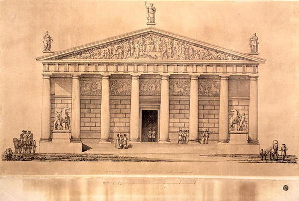 The Riding School Of The Imperial Guards, St. Petersburg (engraving) — Giacomo Quarenghi