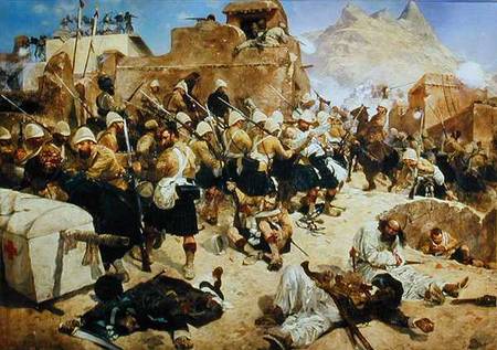 Gurkhas Storming Gaudi Mullah Sahibdad — Richard Caton Woodville