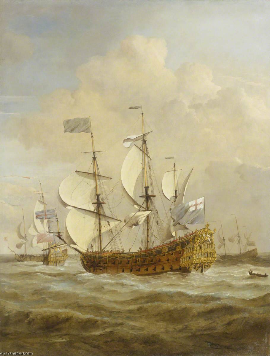 The 'st Andrew' At Sea In A Moderate Breeze — Willem Van De Velde The Elder