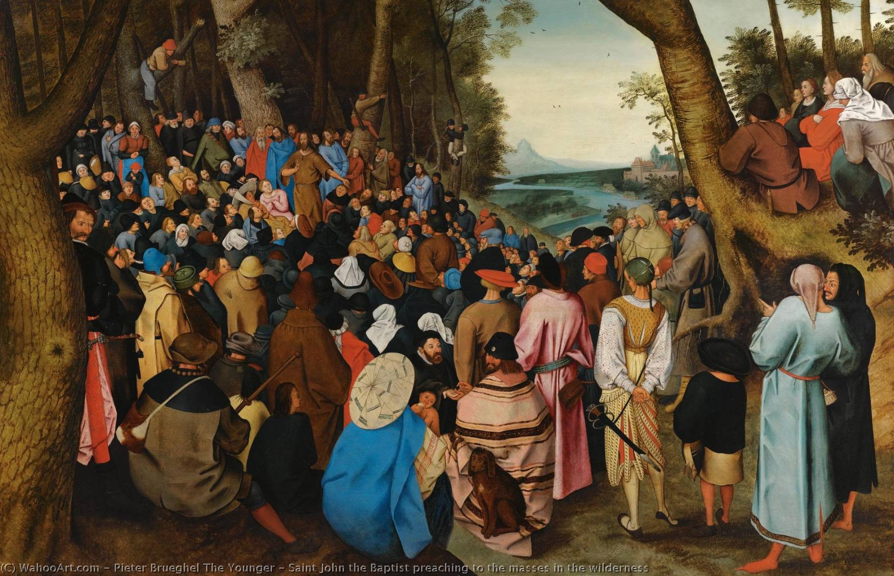 Saint John The Baptist Preaching To The Masses In The Wilderness — Pieter Brueghel The Younger