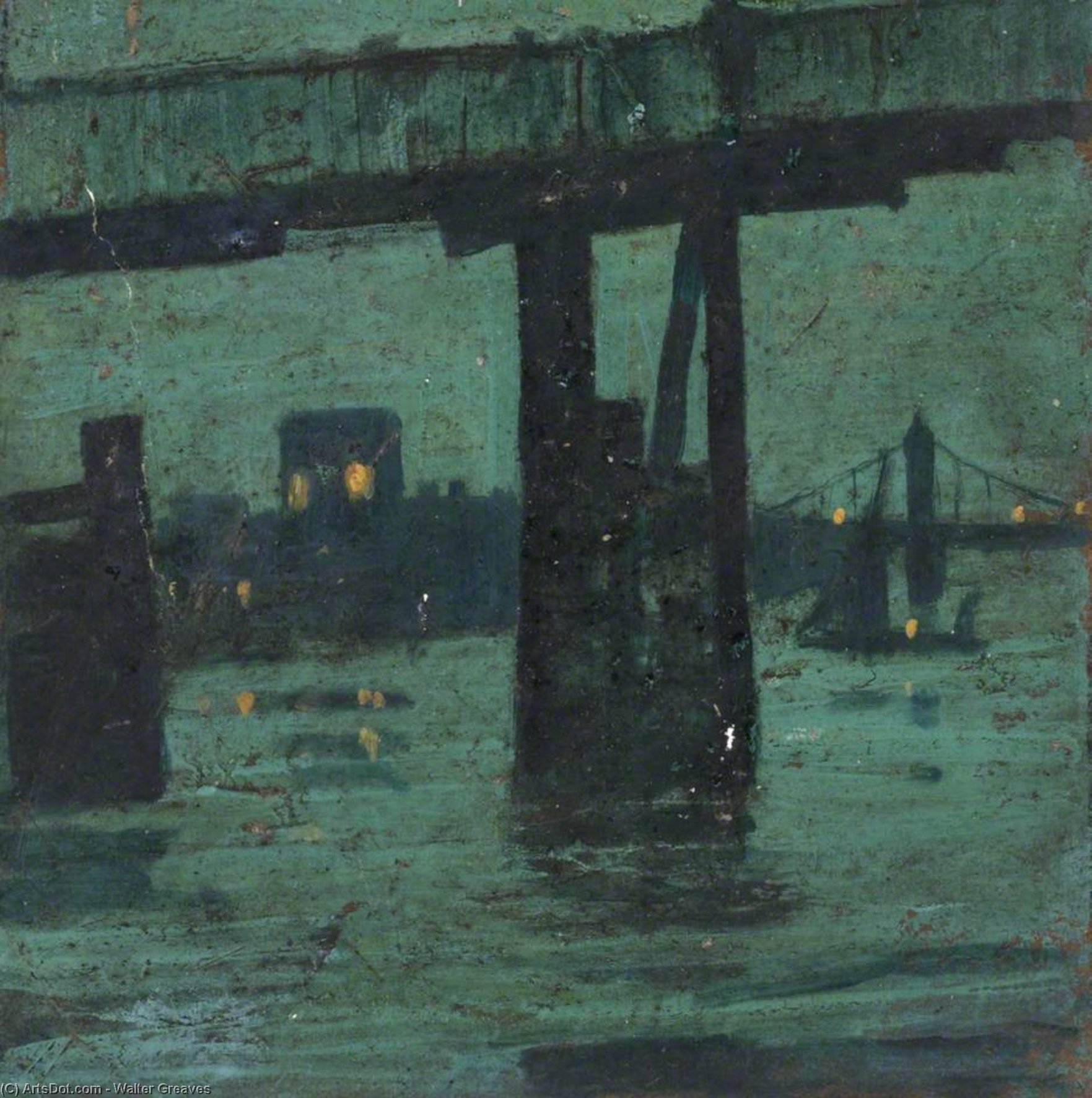 Old Battersea Bridge By Night — Уолтер Гривз