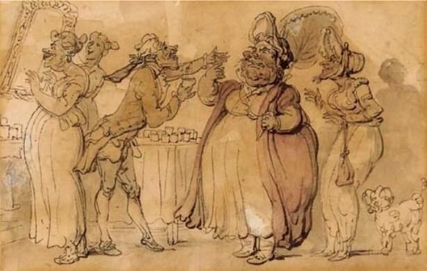 The Old Tea Room, Assembly Rooms, Bath — Thomas Rowlandson