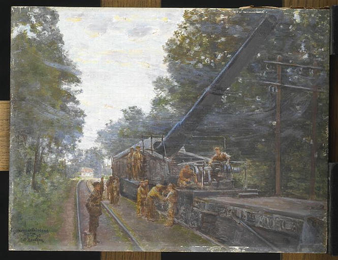 Canon De La Marine Américaine Près De Soisson Coupant Les Communications Avec Laon Septembre 1918 — Joseph-félix Bouchor