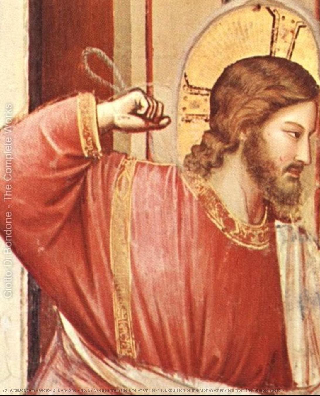 No. 27 Escenas De La Vida De Cristo: 11. Expulsión De Los Cambiadores Del Templo (detalle) — Giotto Di Bondone