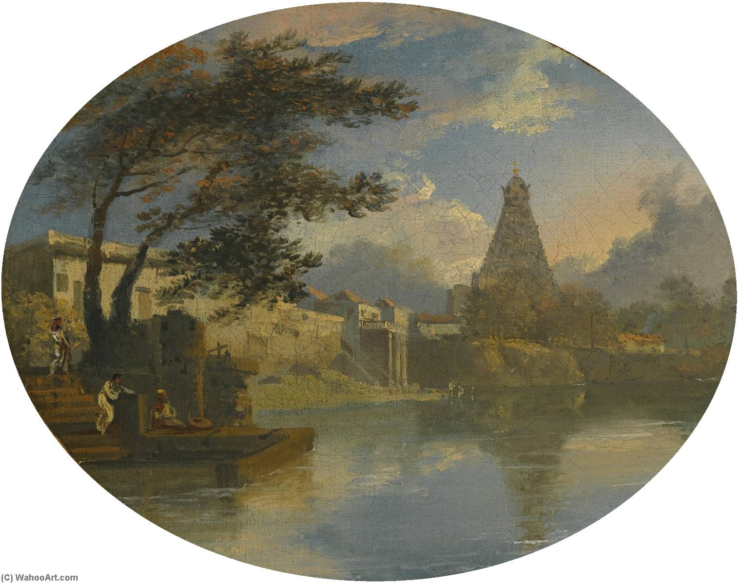 View Of Thanjavur, India, With The Brihadeeswarar Temple — Sir Charles D'oyly