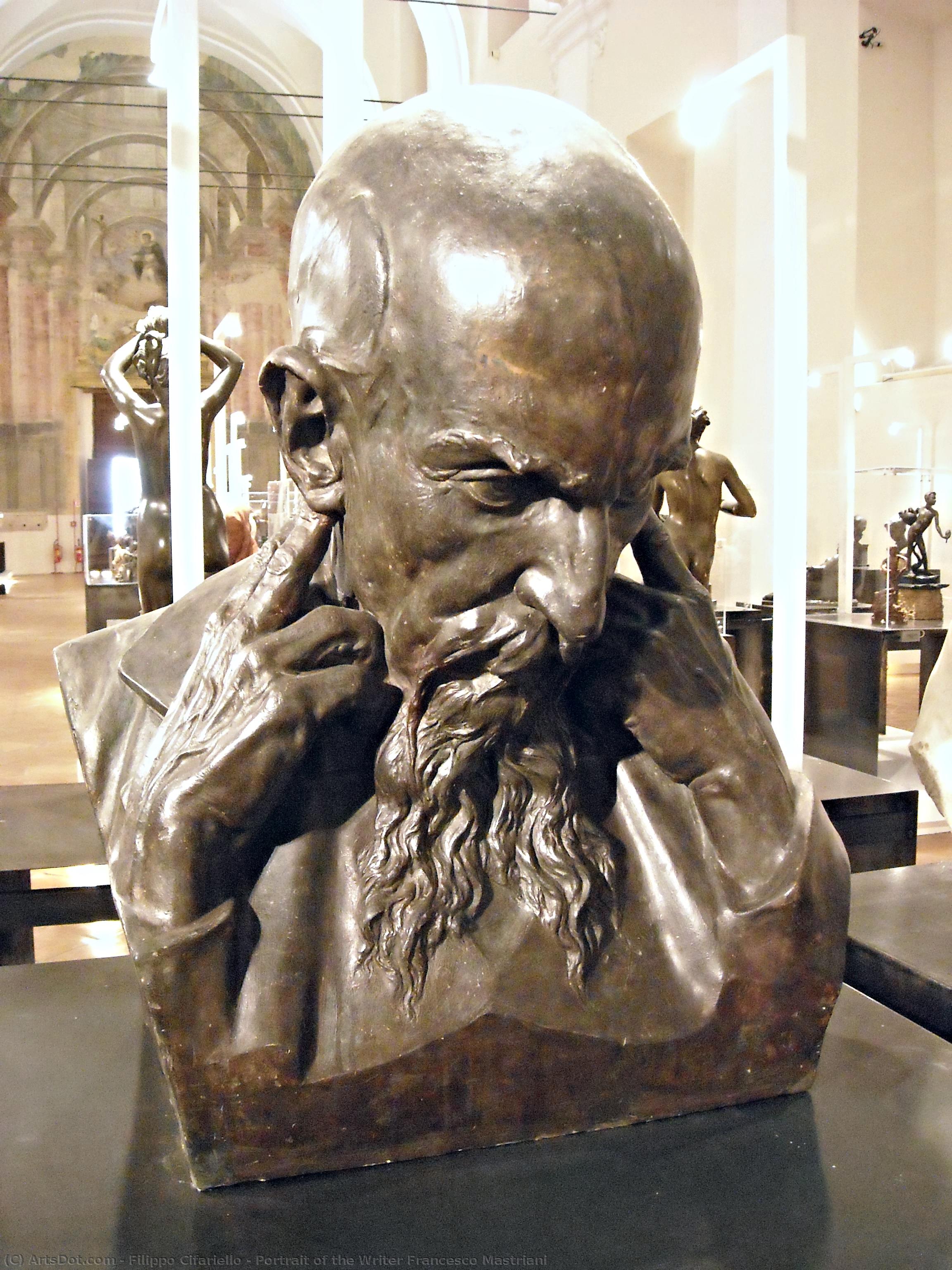 Portrait Of The Writer Francesco Mastriani — Filippo Antonio Cifariello