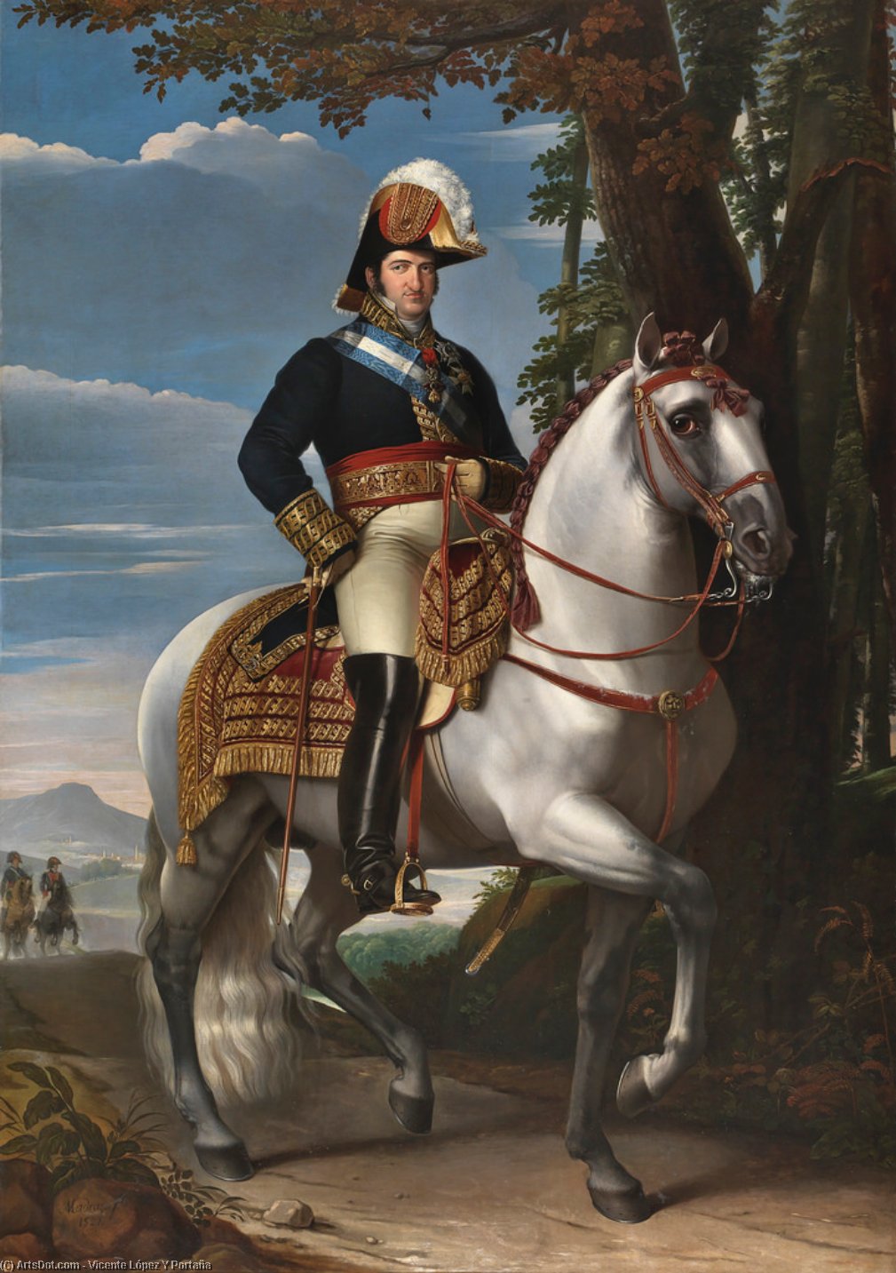 Equestrian Portrait Of Ferdinand Vii Of Spain — Vicente López Y Portaña