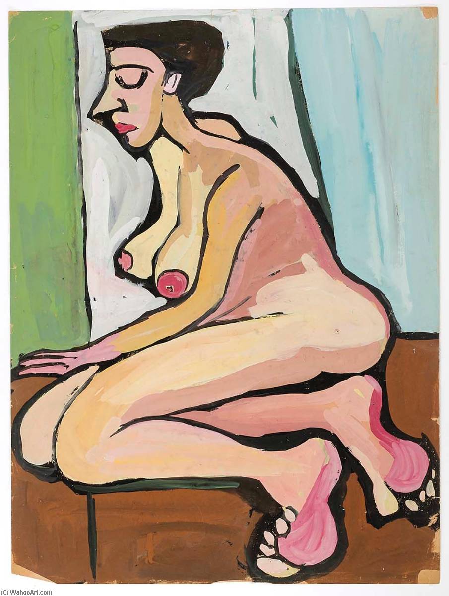 Semi Reclining Female Nude — William H. Johnson