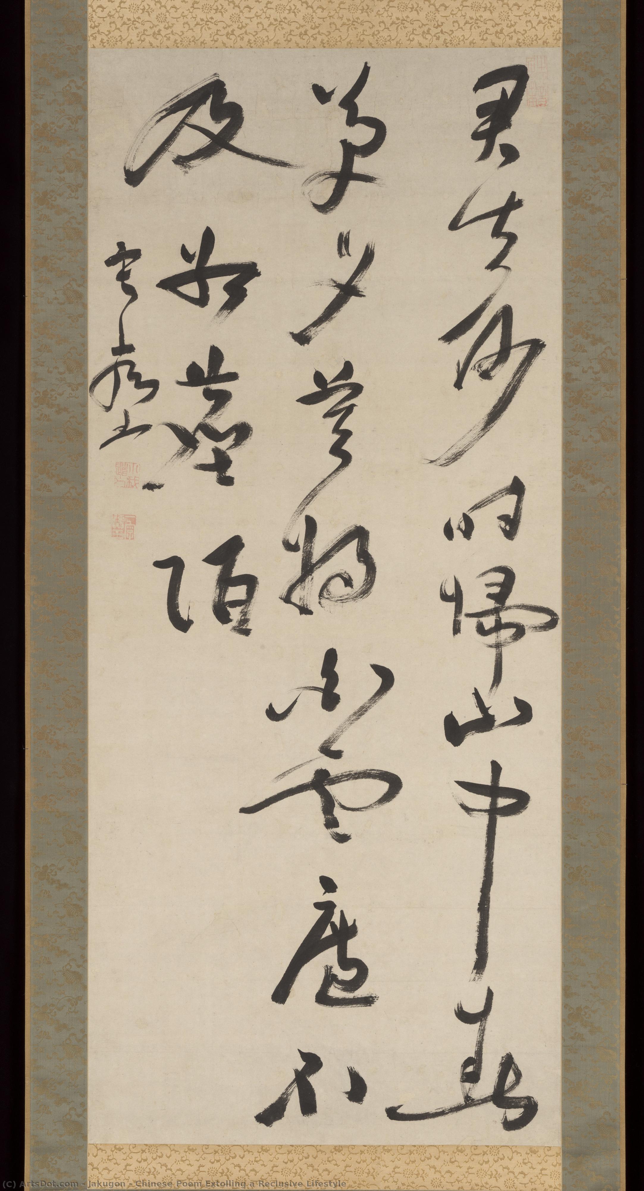 Chinese Poem Extolling A Reclusive Lifestyle — Jakugon