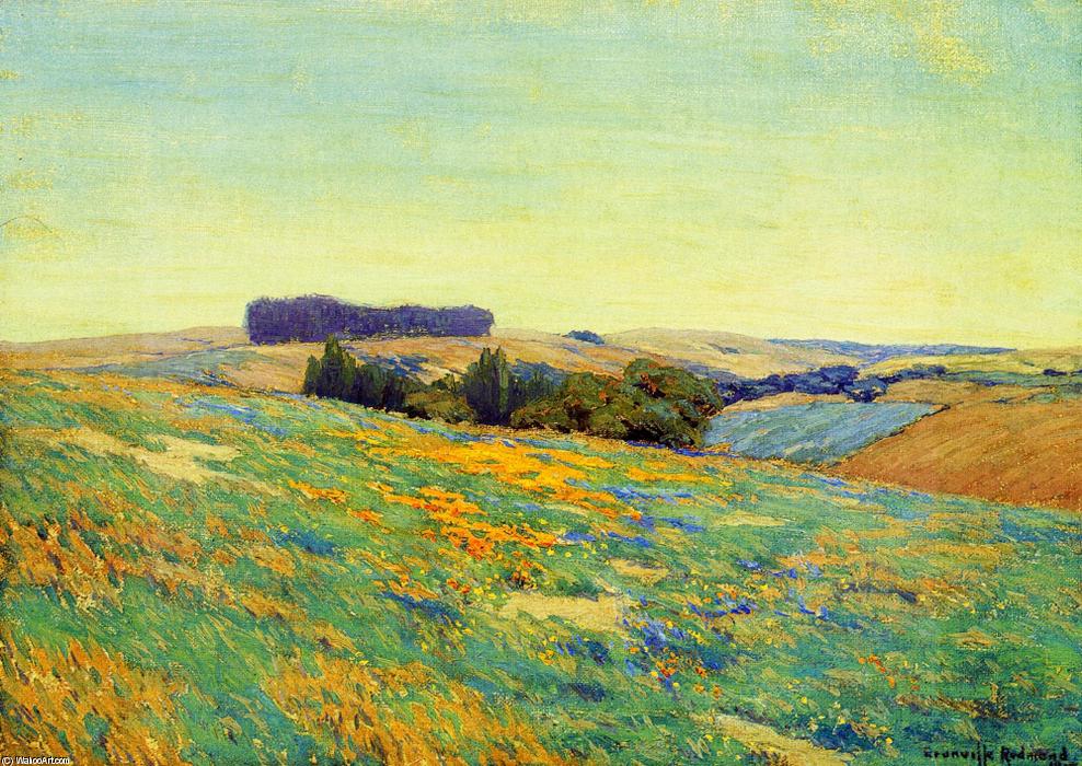 Poppies And Lupine — Granville Redmond