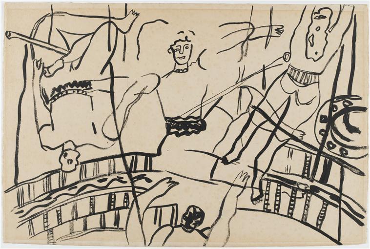 The Acrobats, Study For The Circus — Леже