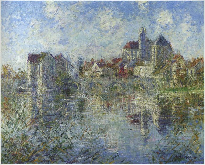 Moret Sur Loing Et L Eglise — Gustave Loiseau