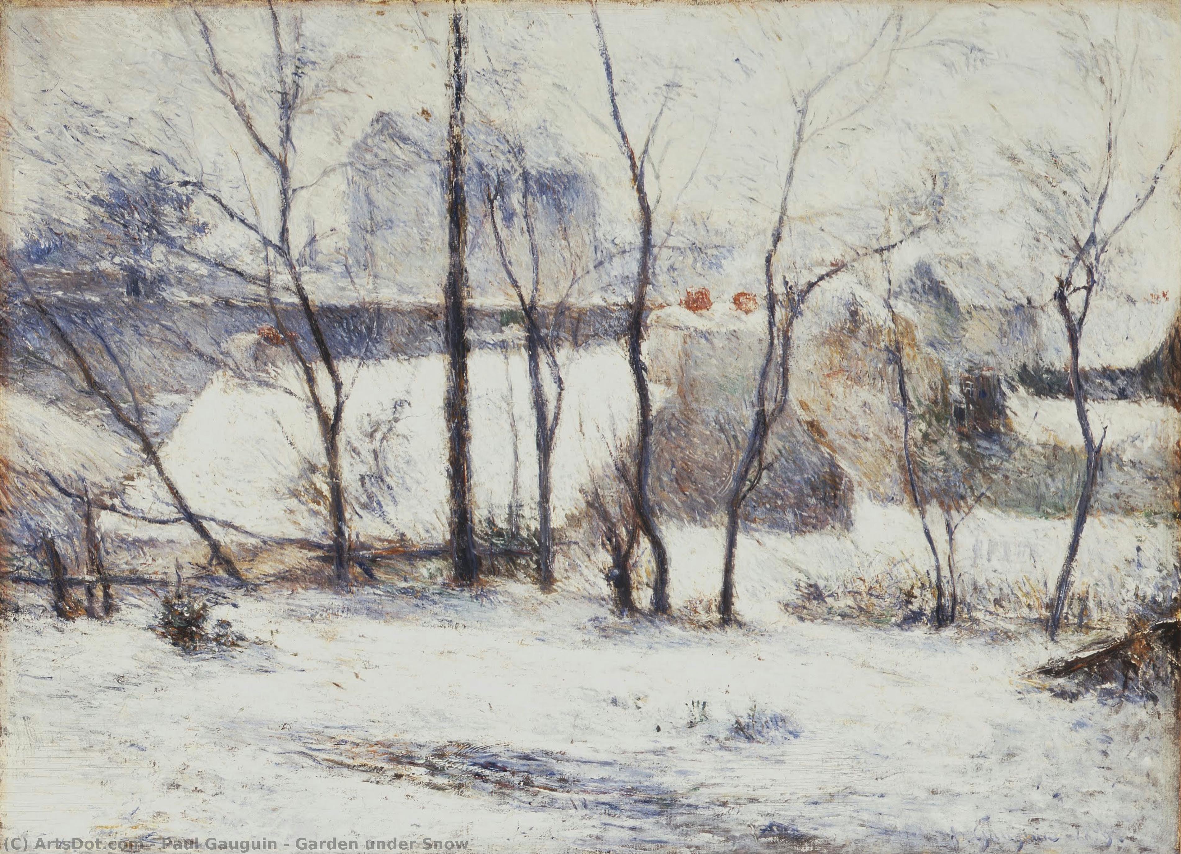 Garten Unter Dem Schnee — Eugène Henri Paul Gauguin