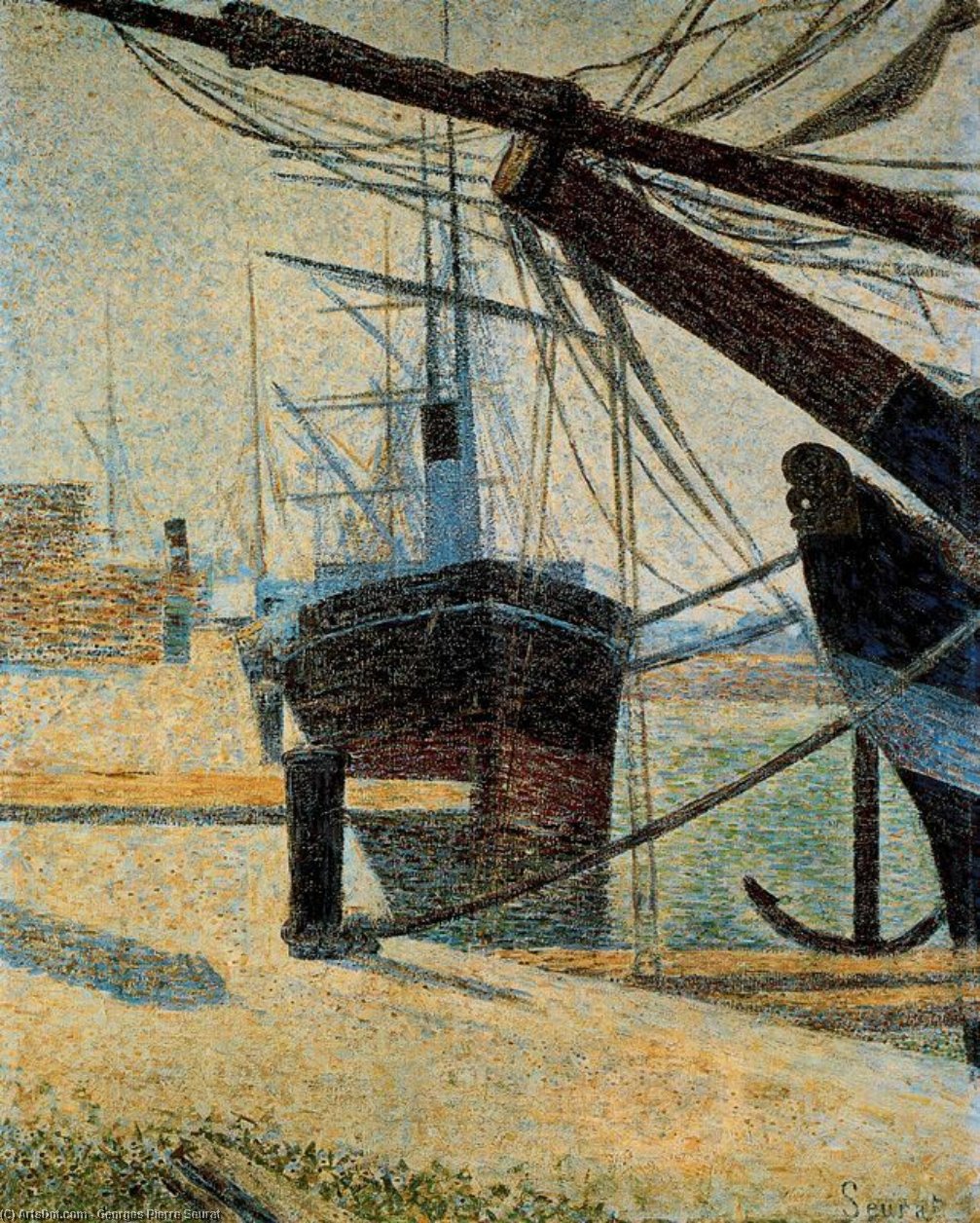 Un Rincón Del Puerto De Honfleur — Georges Pierre Seurat