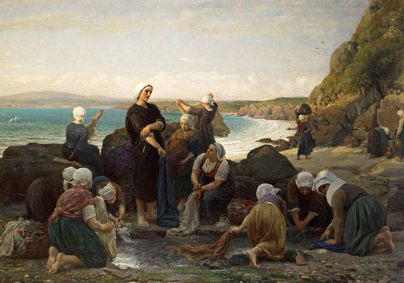The Washerwomen Of The Breton Coast — Jules Adolphe Aimé Louis Breton