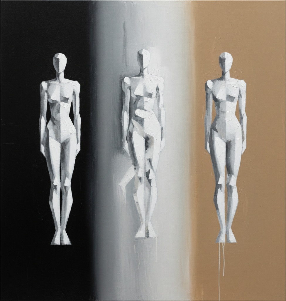 Triptych Of Becoming: Sculptural Forms Across Gradient Planes Of Memory — Christian Noiret