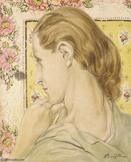 Jeune Femme À La Tapisserie — Léonard Tsuguharu Foujita