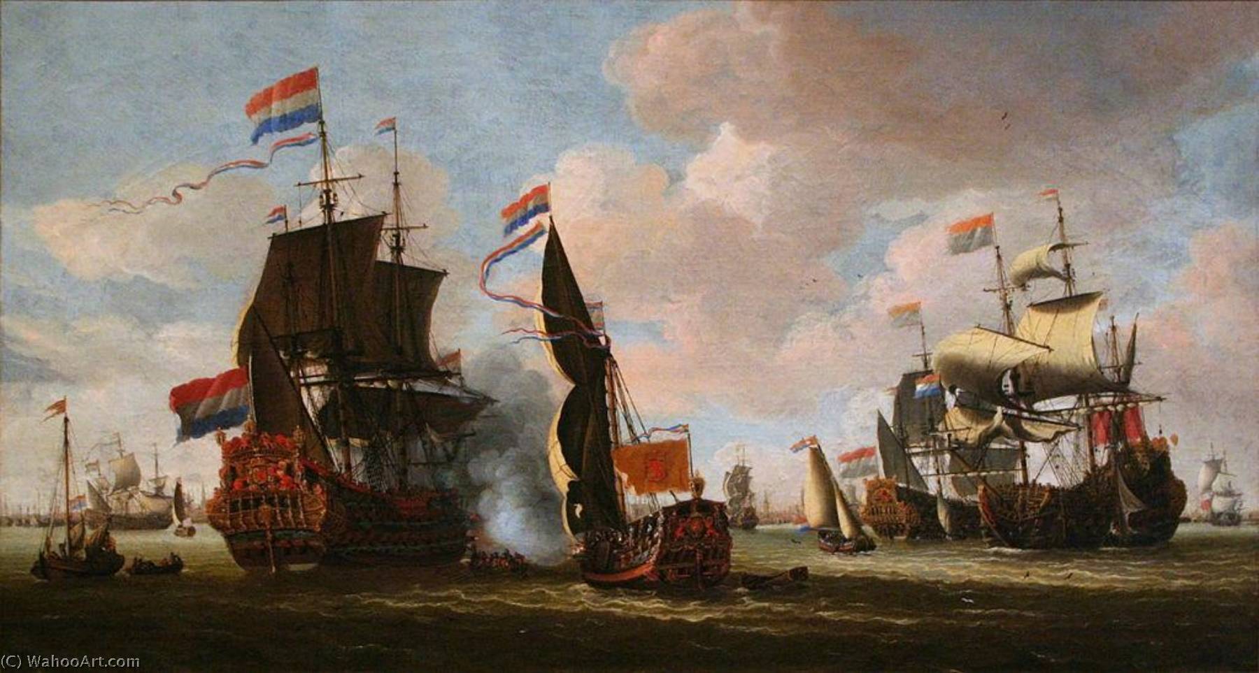 The Dutch Fleet In The Harbour Of Amsterdam — Abraham Storck