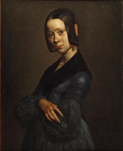 Pauline Ono En Robe Bleue — Jean-françois Millet