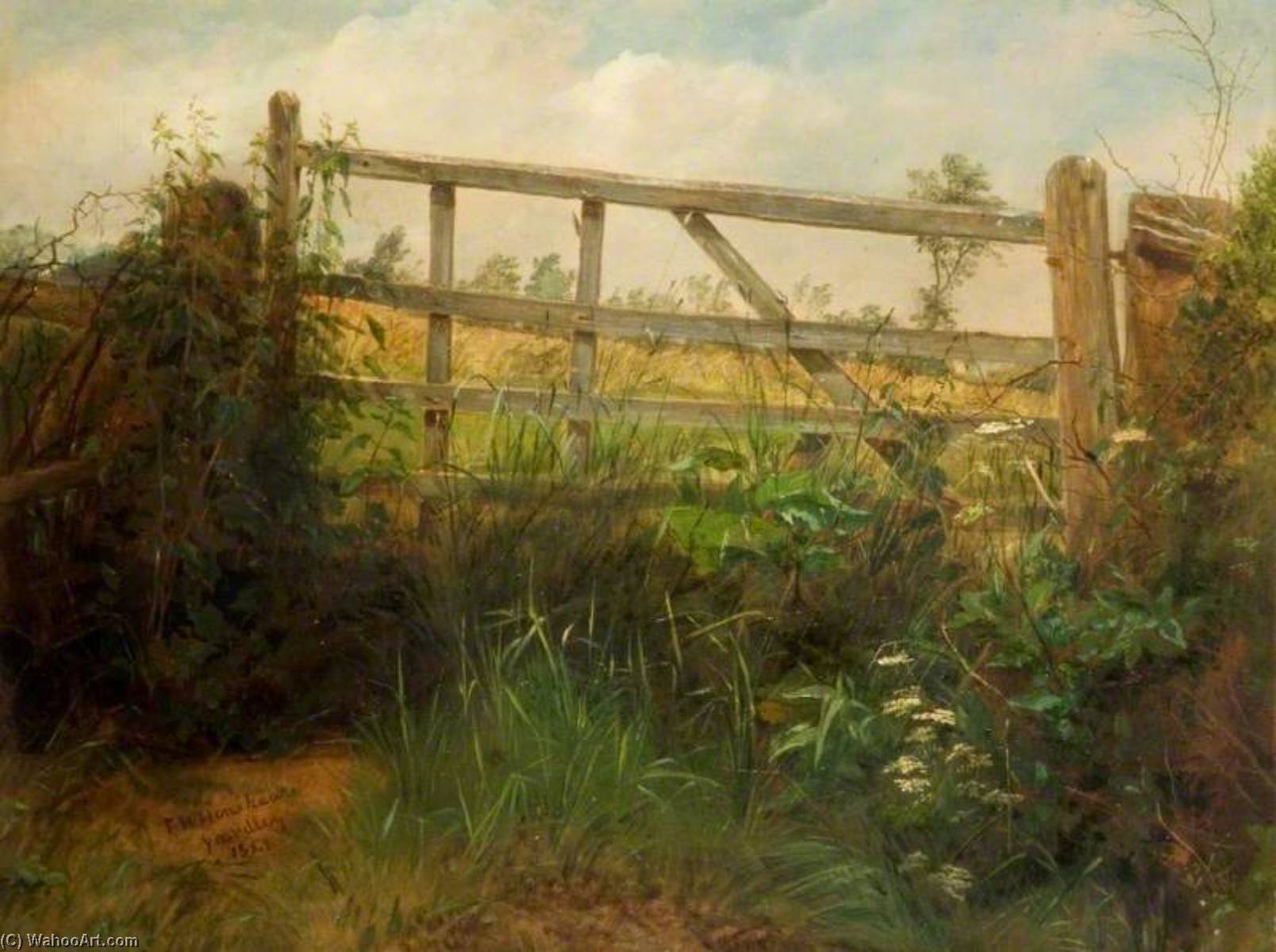 Five Barred Gate At Yardley — Frederick Henry Henshaw