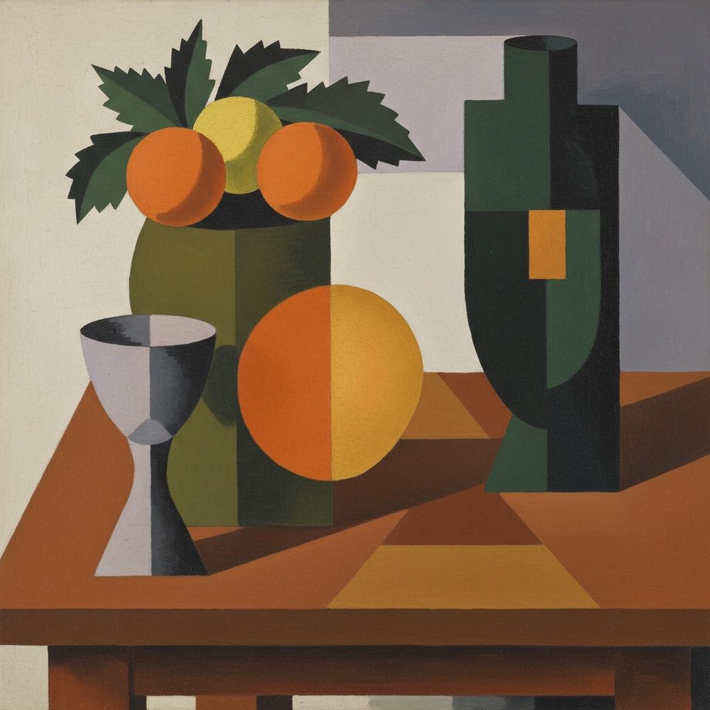 Fragmented Radiance: A Geometric Study In Ochre And Citrine — Marc Duvallier