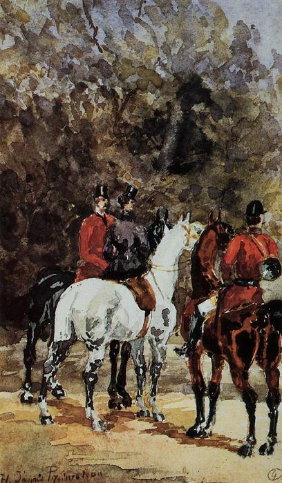 Assembly Of Hunters — Henri De Toulouse-lautrec