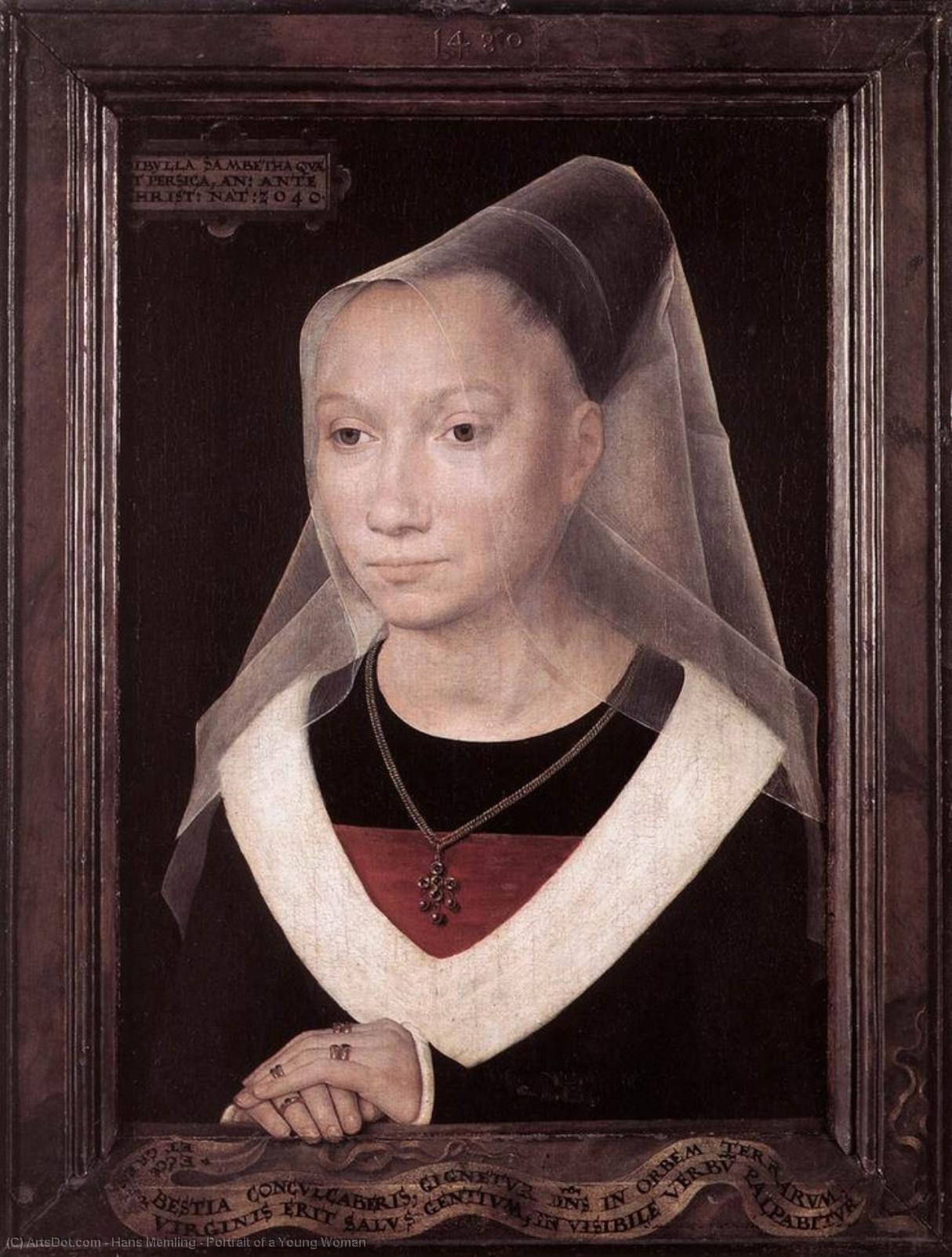 Portrait Of A Young Woman — Memling, Hans