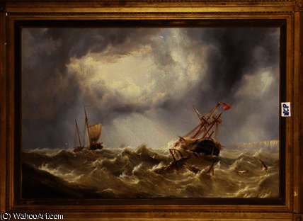 Dismasted In A Storm Off The Kent Coast — Henry Redmore