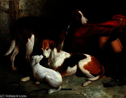 A Couple Of Lord Henry Bentinck's Foxhounds — William Barraud