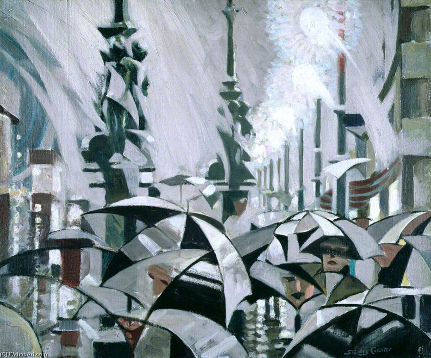 Rain On Princes Street — Stanley Cursiter