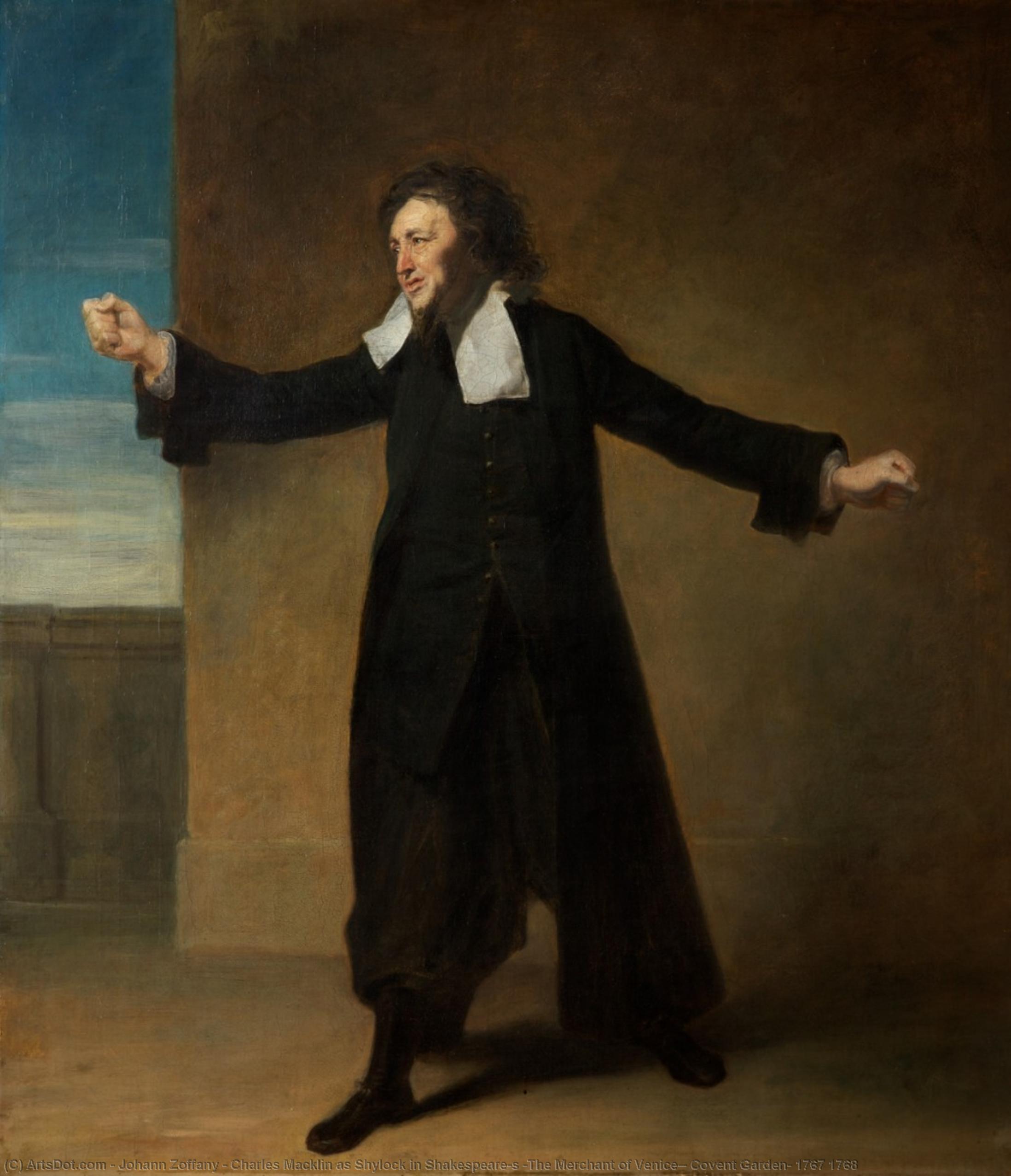 Charles Macklin As Shylock In Shakespeare's 'the Merchant Of Venice', Covent Garden, 1767 1768 — Johann Zoffany