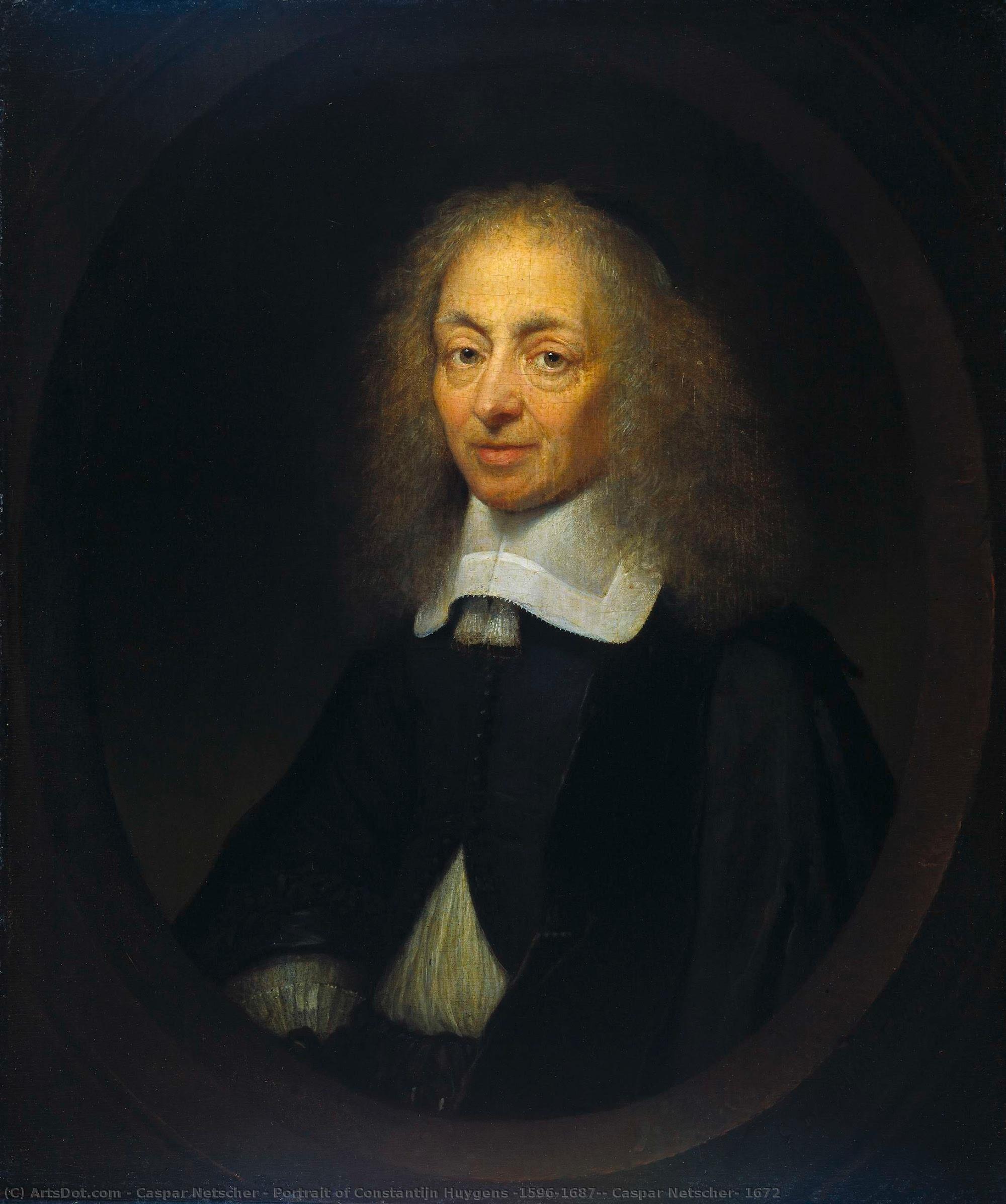 Portrait Of Constantijn Huygens (1596-1687), Caspar Netscher, 1672 — Netscher, Caspar