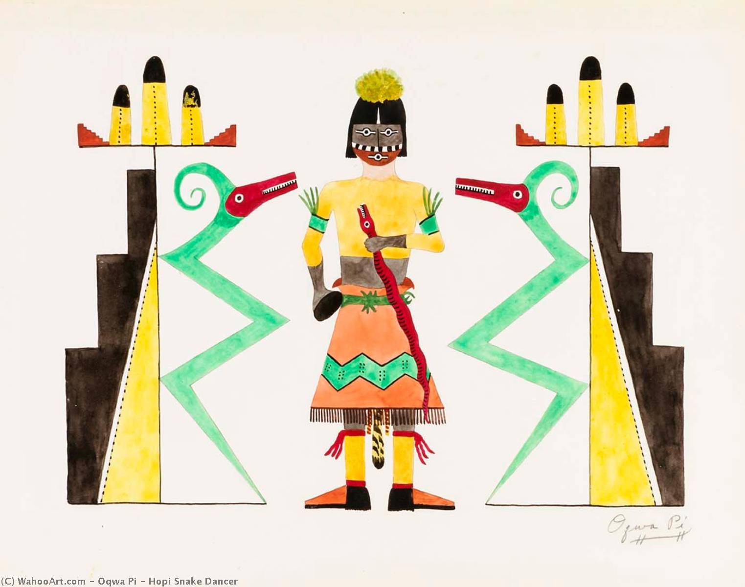 Hopi Snake Dancer — Oqwa Pi