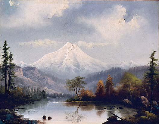 Mt. Hood, Noonday, (painting) — Eliza R Barchus