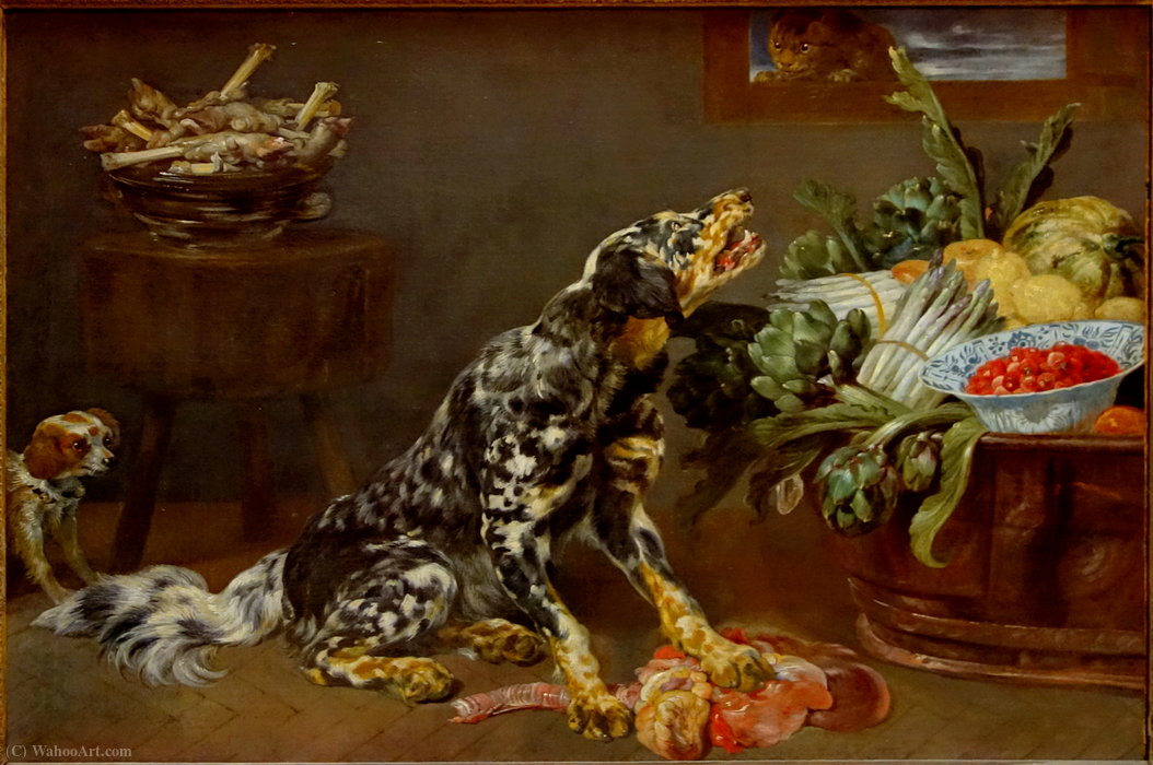 Dog In A Kitchen At Palais Des Beaux-arts De Lille. — Paul De Vos