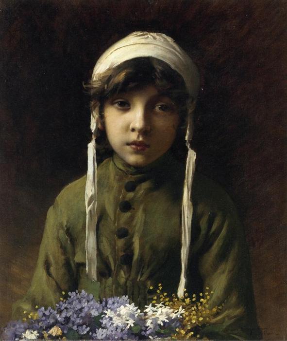 The Little Flower Girl — Charles Sprague Pearce