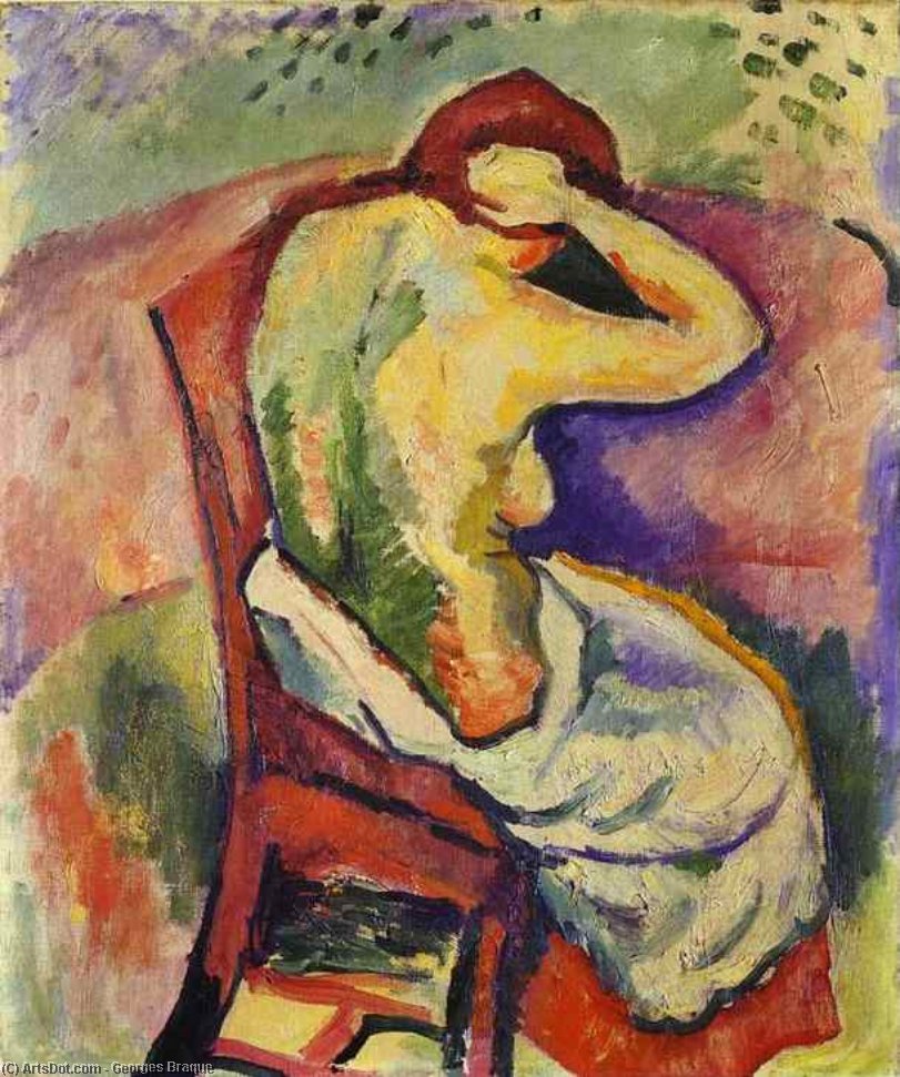 Nude Woman Seated, Back — Жорж Брак