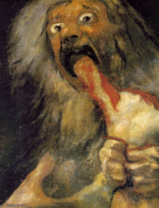 Saturn, Ca Detalj, Oil On Plaster R — Francisco José De Goya Y Lucientes