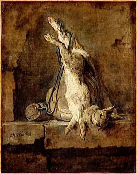Lapin Mort Et Attirail De Chasse — Jean-baptiste-siméon Chardin