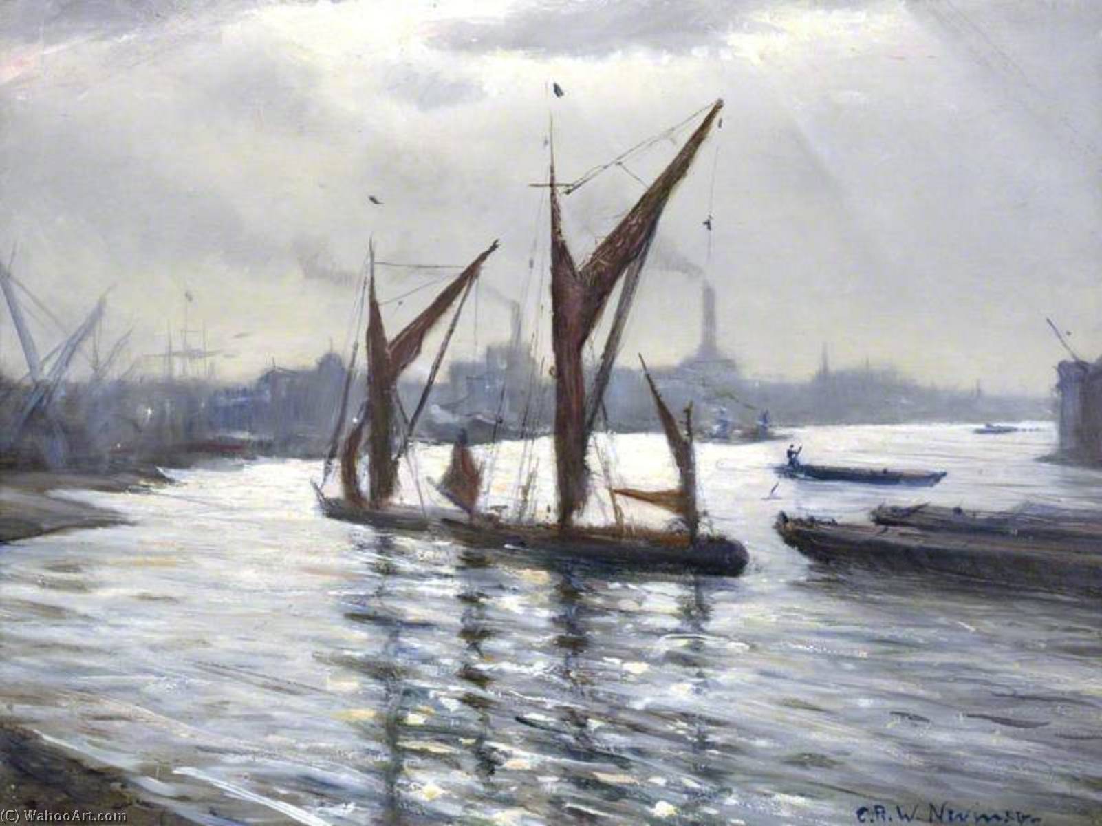 The Thames At Deptford, London — Christopher Richard Wynne Nevinson