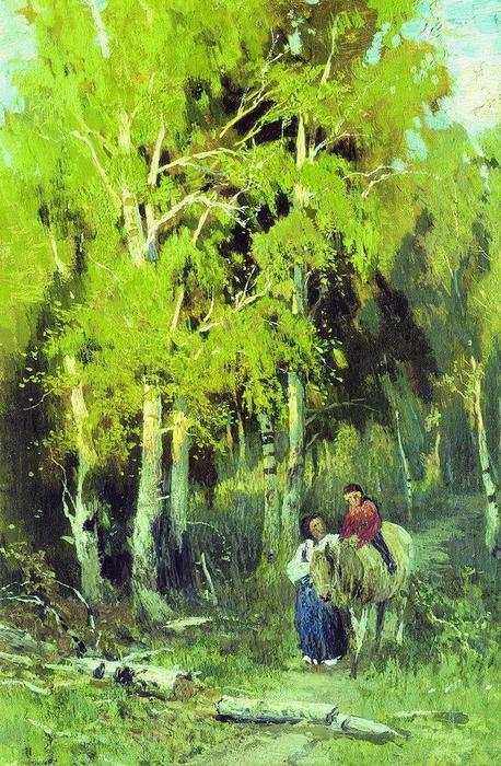 Road Through A Birchwood — Fyodor Alexandrovich Vasilyev