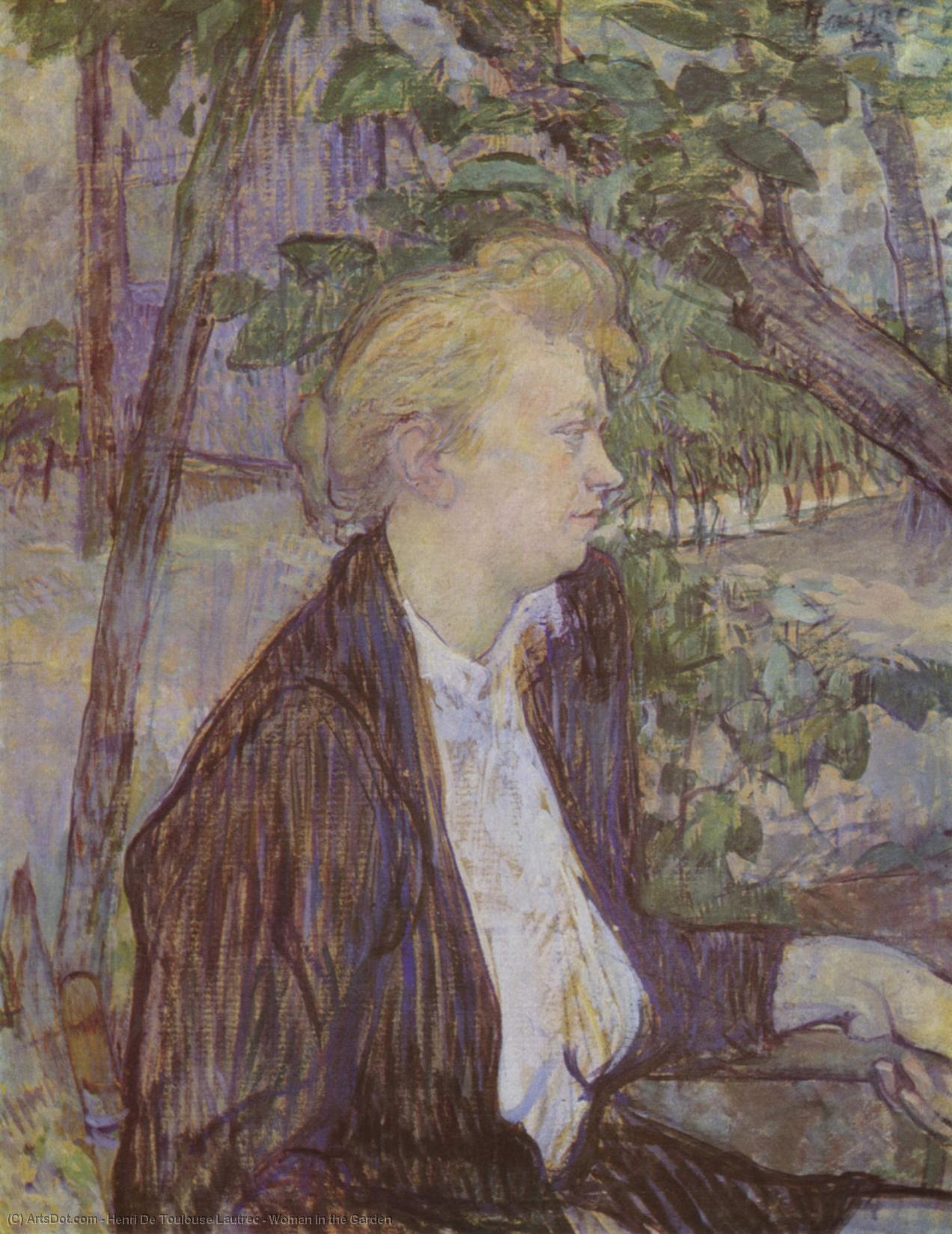 Woman In The Garden — Henri De Toulouse-lautrec