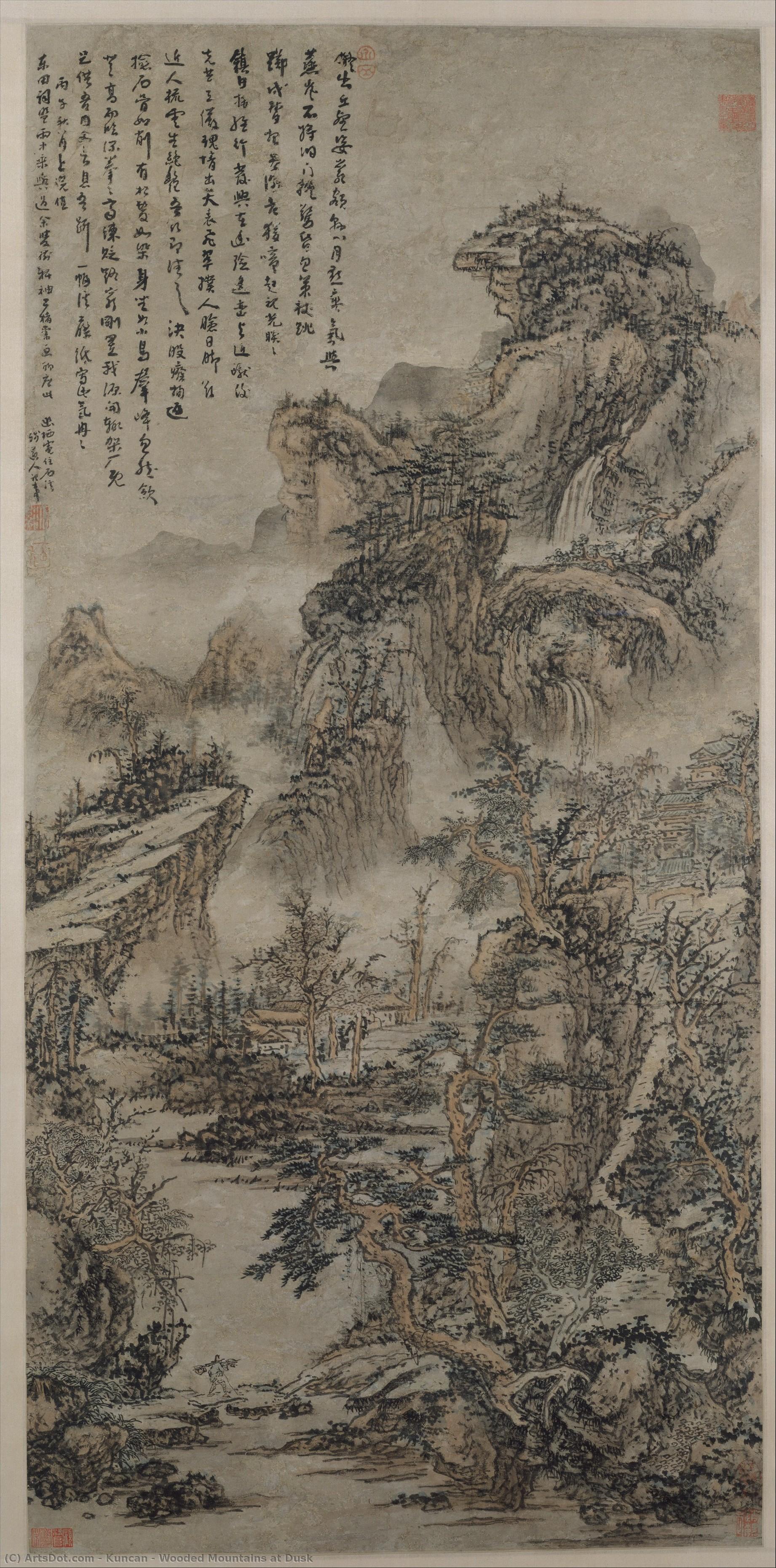Wooded Mountains At Dusk — Kuncan