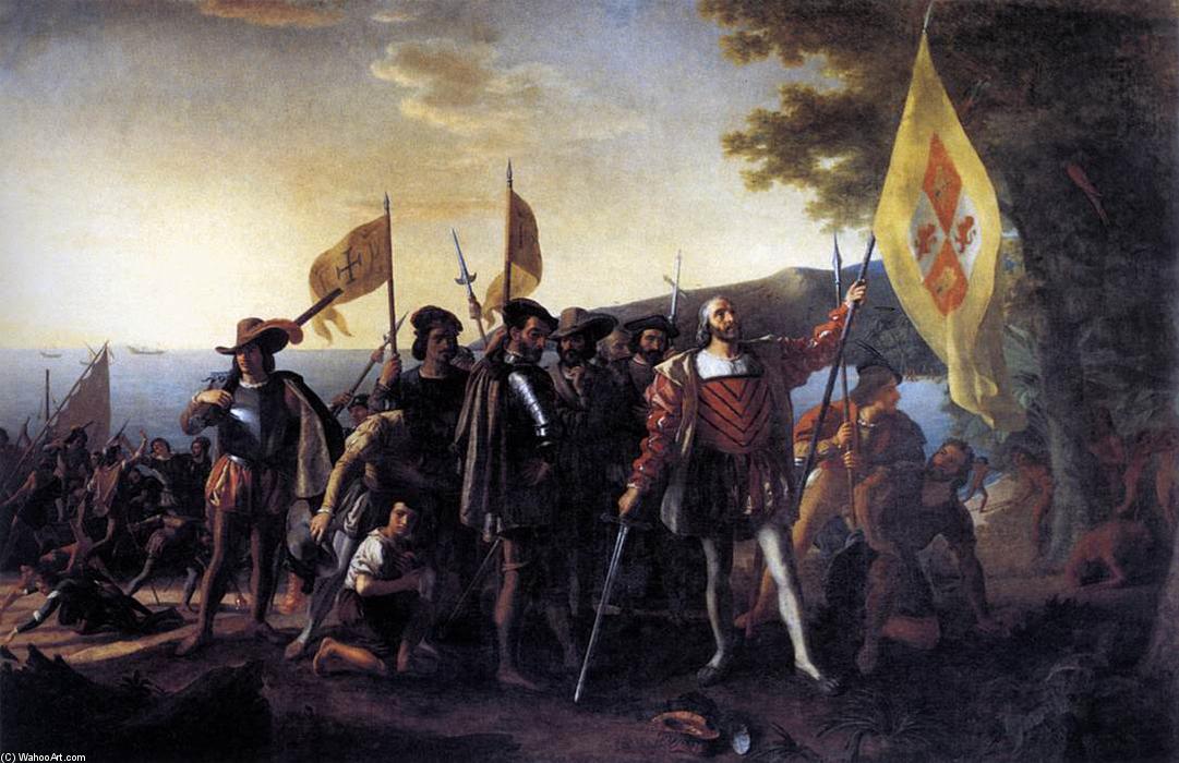 Columbus Landing At Guanahani, 1492 — John Vanderlyn