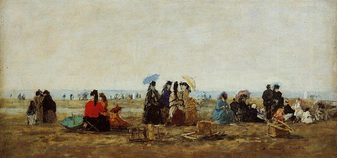 The Beach At Trouville — Eugène Louis Boudin