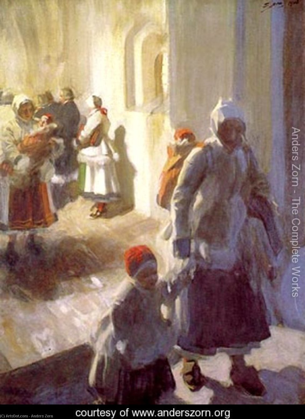 Christmas Morning Service — Anders Leonard Zorn