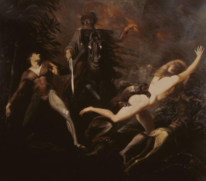 Theodore Meets In The Wood The Spectre Of His Ancestor Guido Cavalcanti — Johann Heinrich Füssli