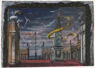 Le Carnaval De Venise (carnival Of Venice). Set Design For Scene Iv Of The Ballet Le Diable S'amuse (devil's Holiday) — Eugene Berman