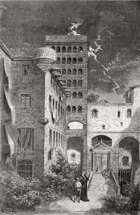 El Palacio De La Inquisicion In The 19th Century — Paul Gustave Doré