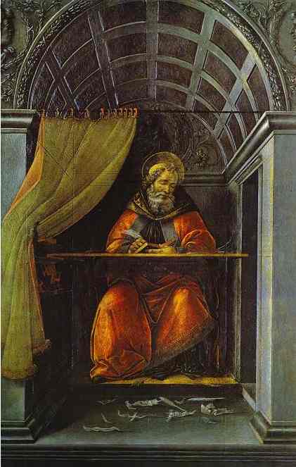 St. Augustine In The Cell — Сандро Ботичели